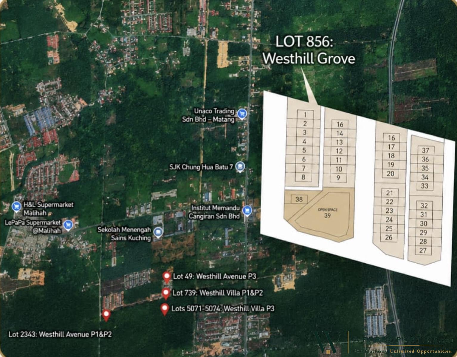Westhill Grove Location Map