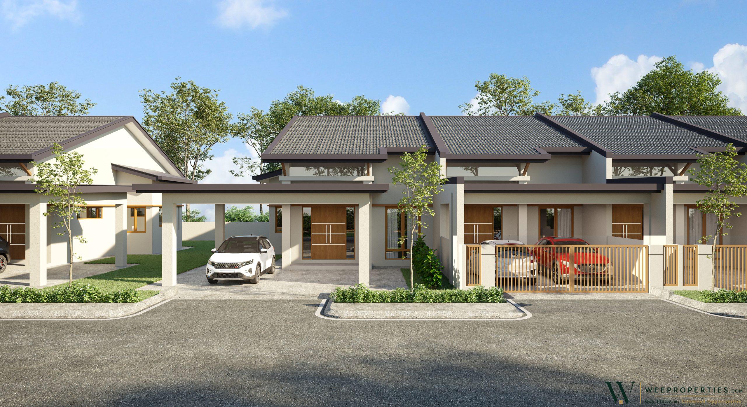 YA Avenue Phase 1 single storey terrace homes in Landeh Kuching