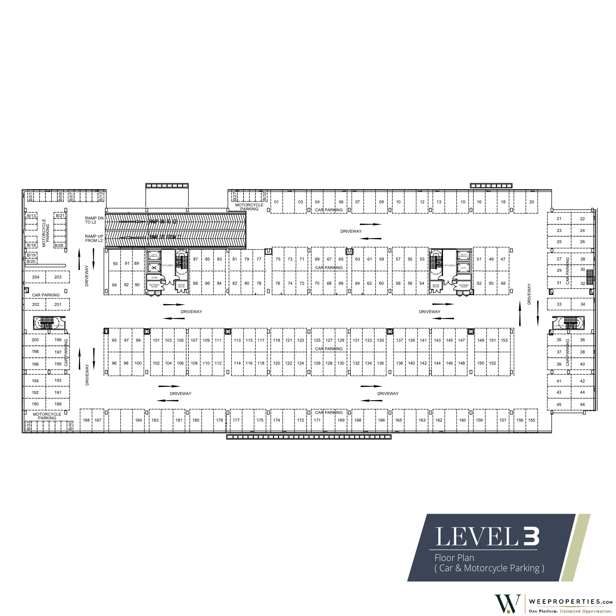 RSS Residence parking layout