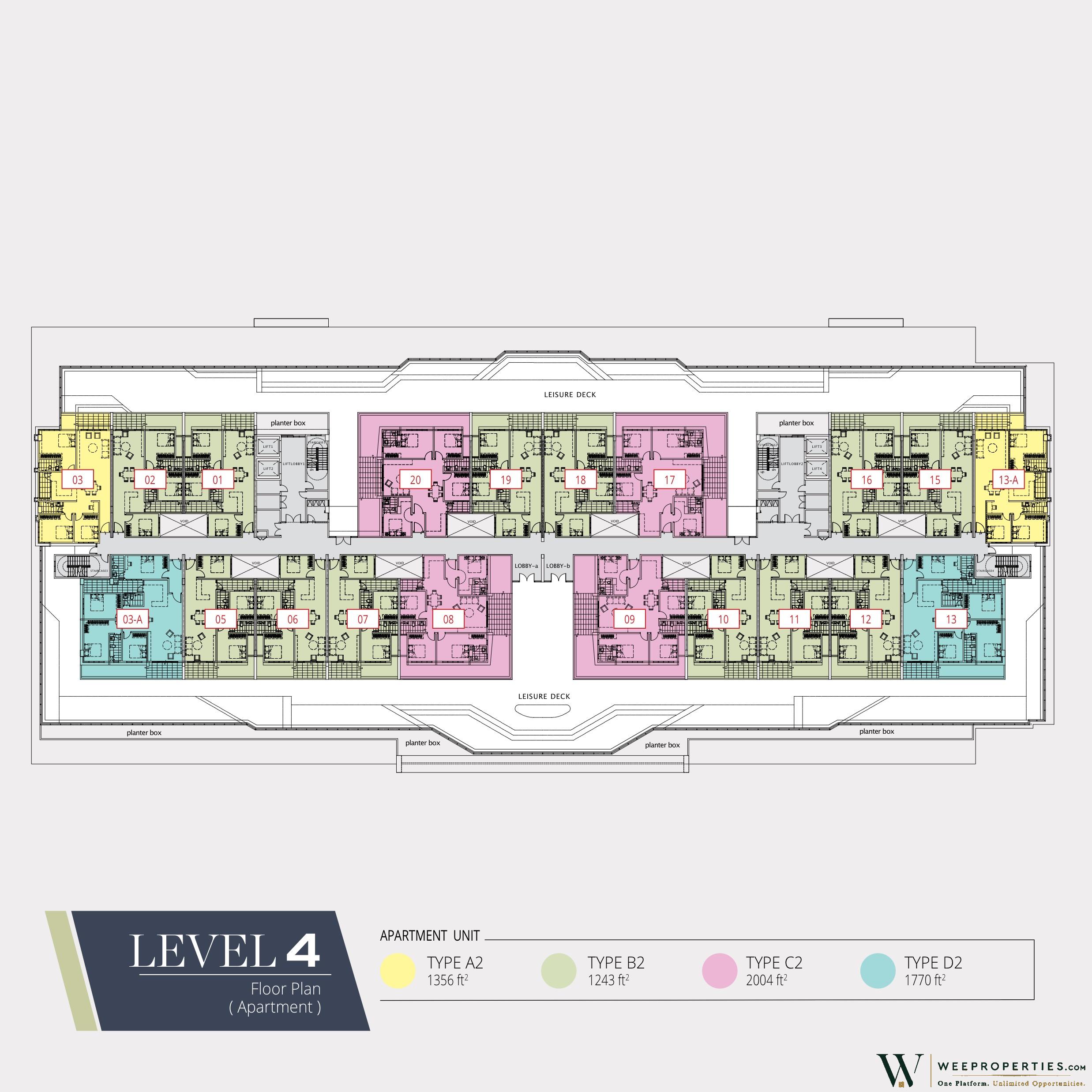RSS Residence Level 4 Floor Plan